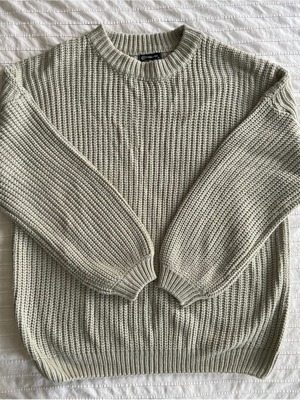 Cozy Cream Ribbed Crewneck Sweater